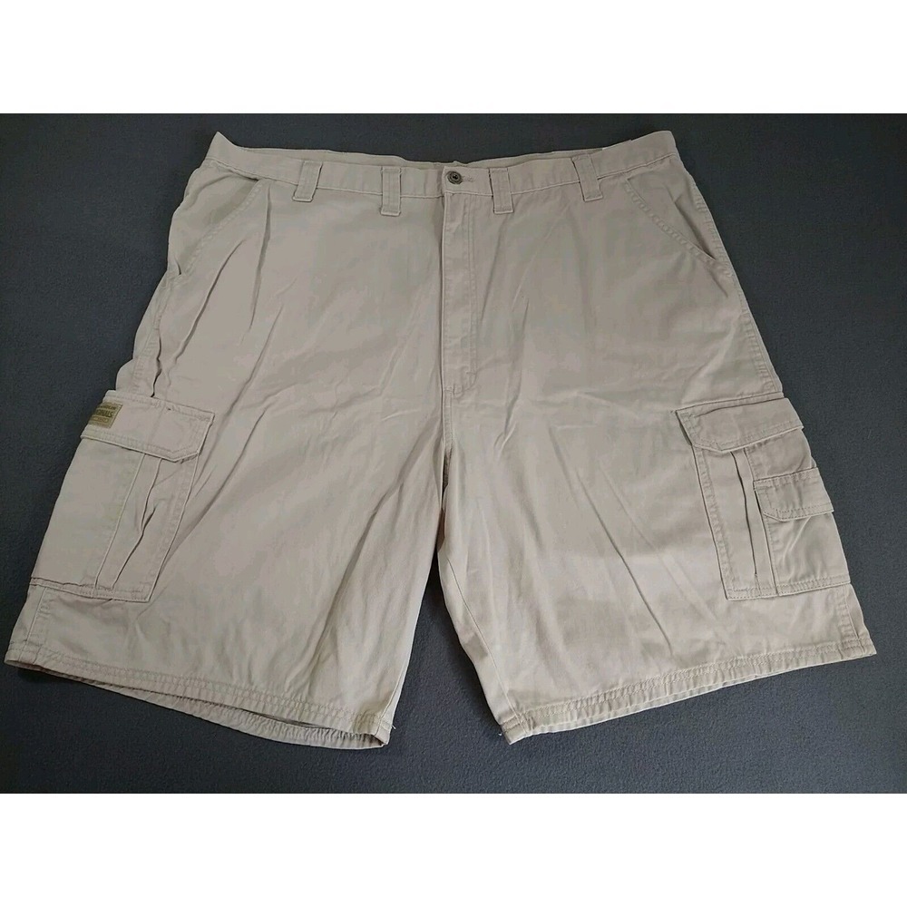 Wrangler Originald Cargo Shorts Men 44 Khaki Beige Classic Beach Hiking Activity